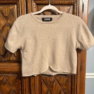 Reformation Tan Knit Top